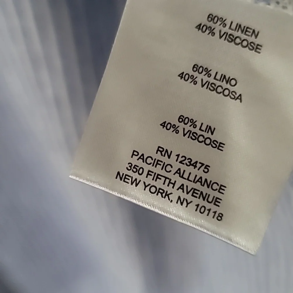 Jones NY Signature Long  Tunic Shirt Dress 60% Linen Plus SZ 3XLT - Picture 9 of 16